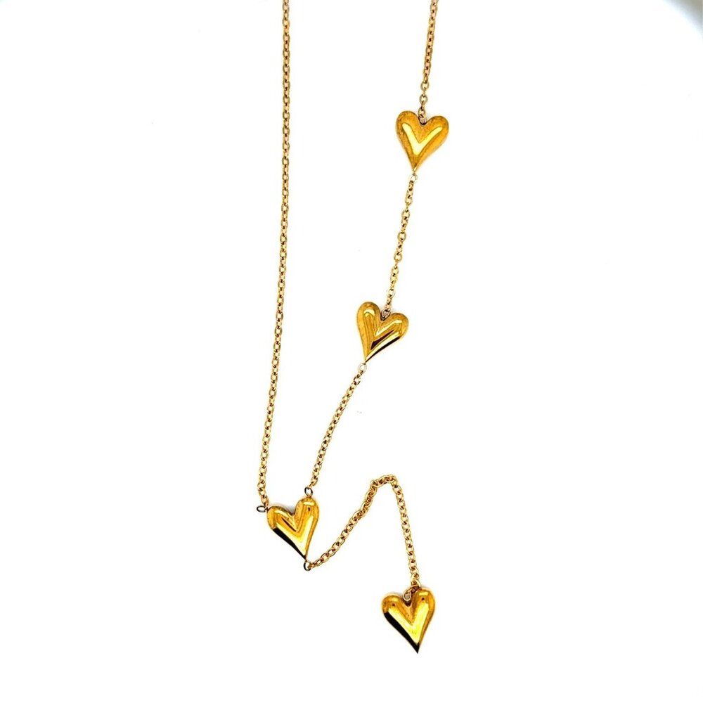 Stainless Steel Heart Y Necklace (n1)
